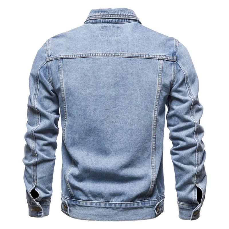 Herren Denimjacke Slim Fit Einfarbig
