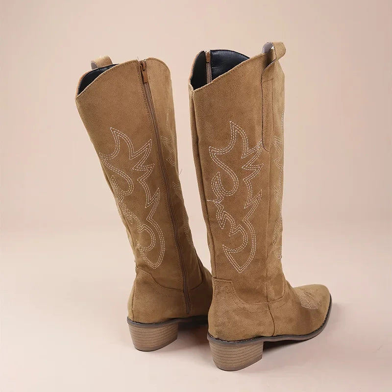 Damen Bestickte Western Cowboy Boots mit Stil