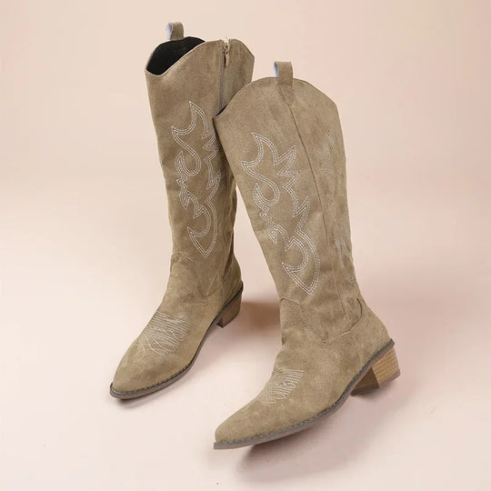 Damen Bestickte Western Cowboy Boots mit Stil