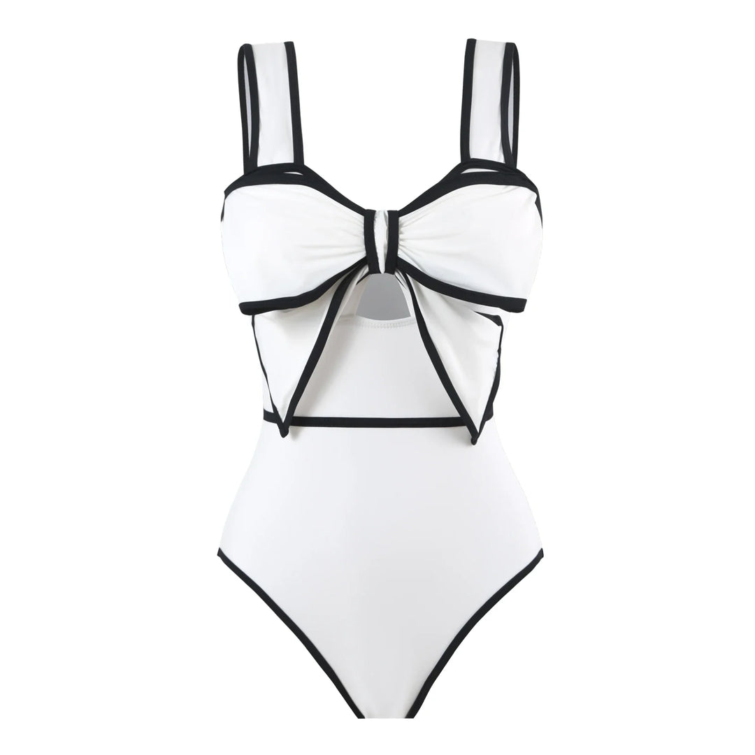 Damen Bikini Fliege Einfarbig Sommer