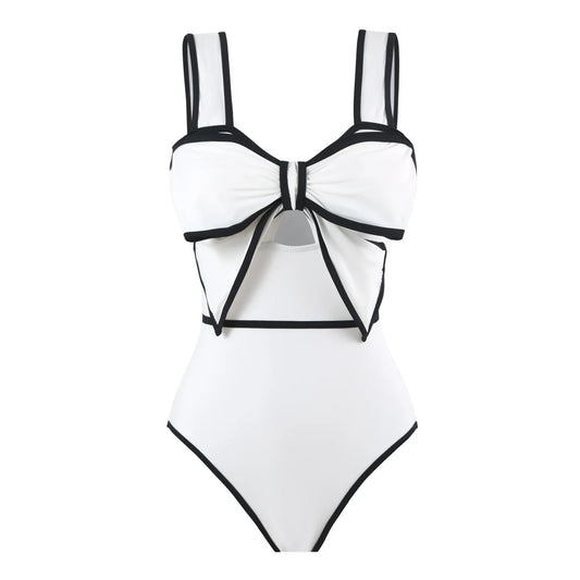 Damen Bikini Fliege Einfarbig Sommer