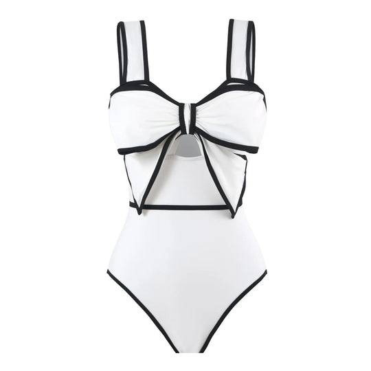 Damen Bikini Fliege Einfarbig Sommer