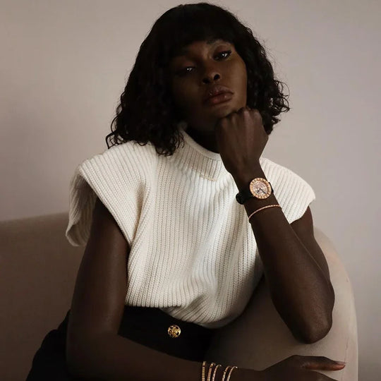 Weste Pullover Ärmellos Rollkragen Schulterpolster