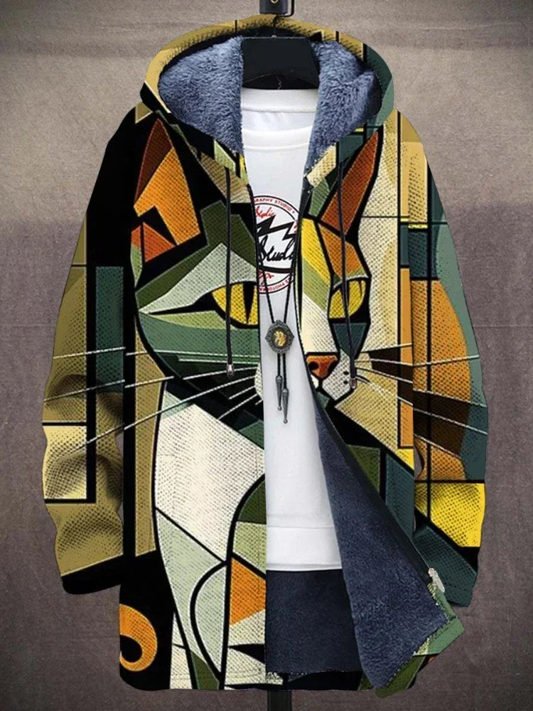 Fudus Damen Jacke mit Kunstprint – Warm, Stilvoll & Bequem