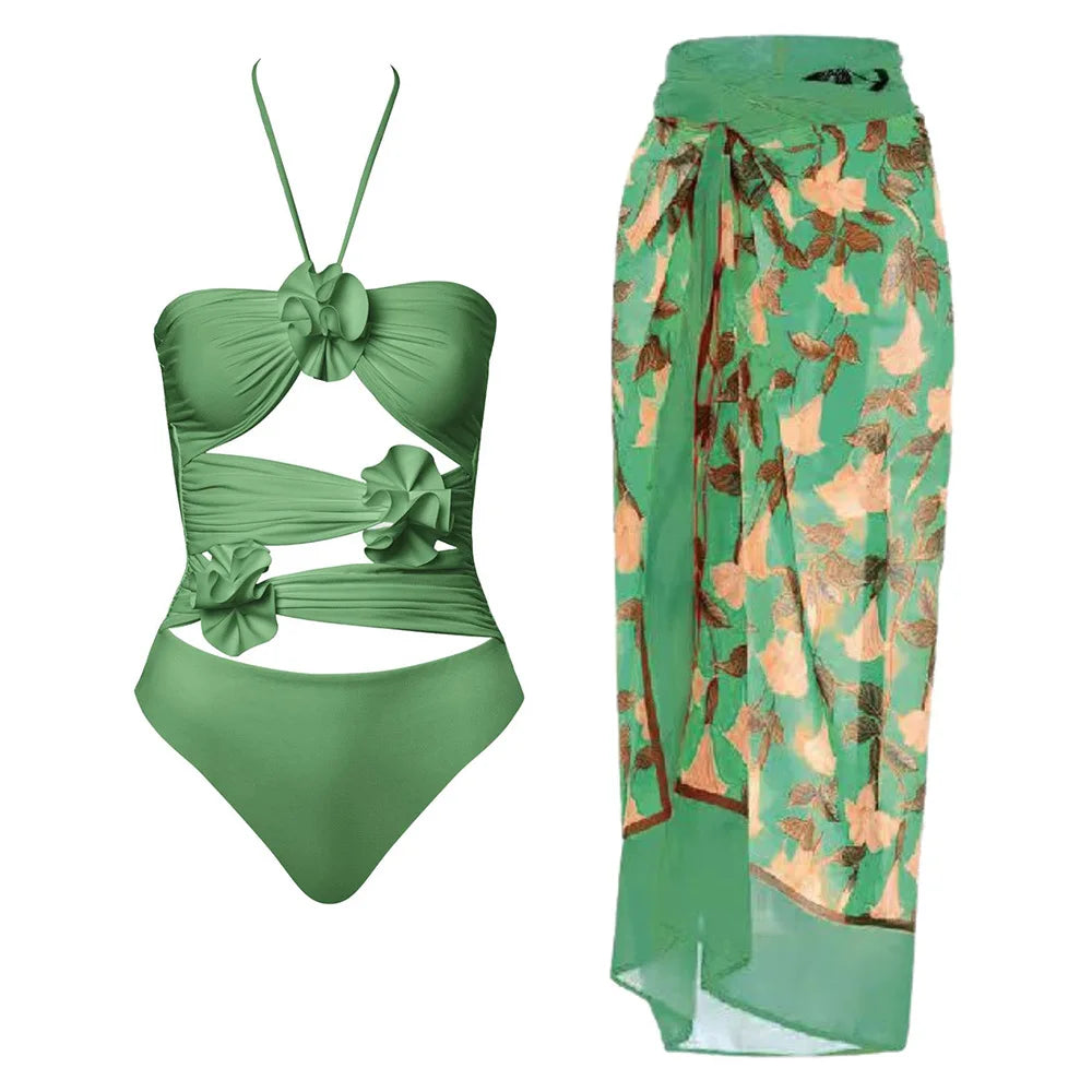 Bikini Halfterschnitt Einteiler Sommer