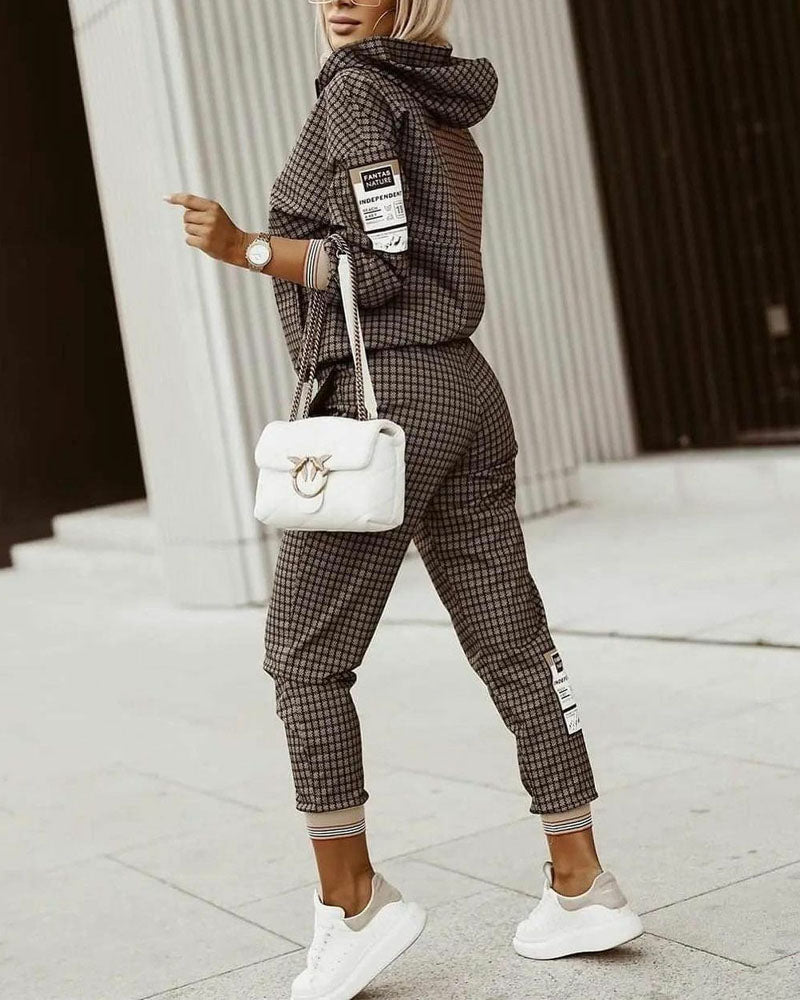 Fudus | Tracksuit Karo Outdoor Satz Für Frauen