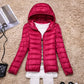 Damen Ultraleichte Daunenjacke Mit Kapuze Bequem
