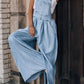 Damen Boho Oversize Denim Latzhose