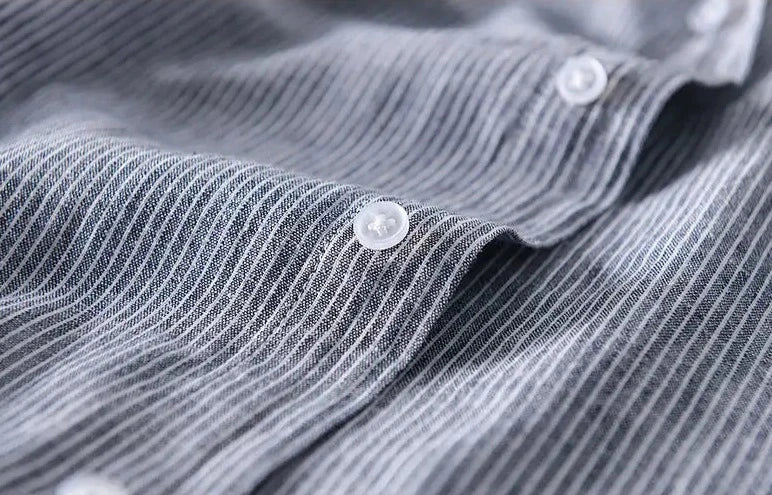 Leinenhemd Lässig Kapuze Leicht Atmungsaktiv