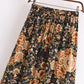 Damen Bohemian Blumen Print Maxi Rock