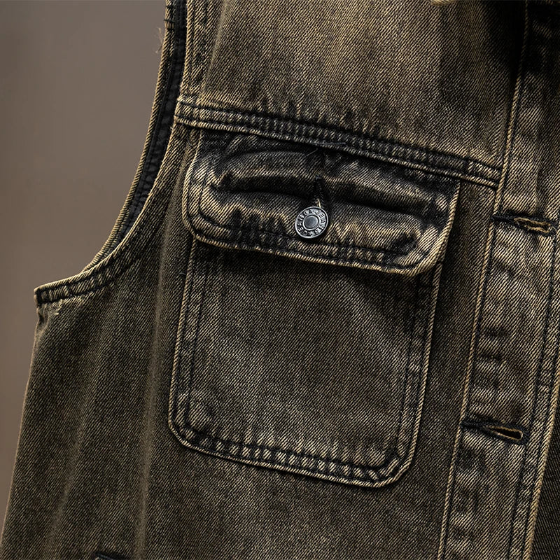 Herren Retro Jeansweste