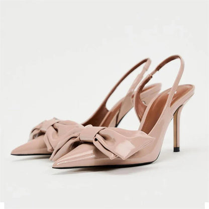 Fudus Elegante Slingback Pumps Damen - Schleife & Spitzes Design