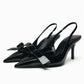 Fudus Elegante Slingback Pumps Damen - Schleife & Spitzes Design