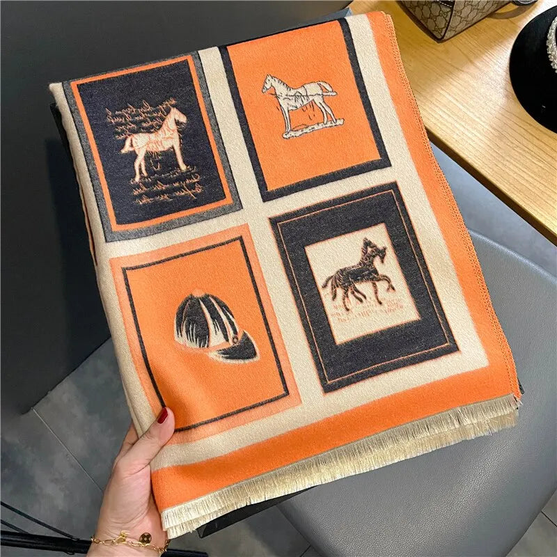 Damen Stylischer Warmer Schal Bequem Für Alltag