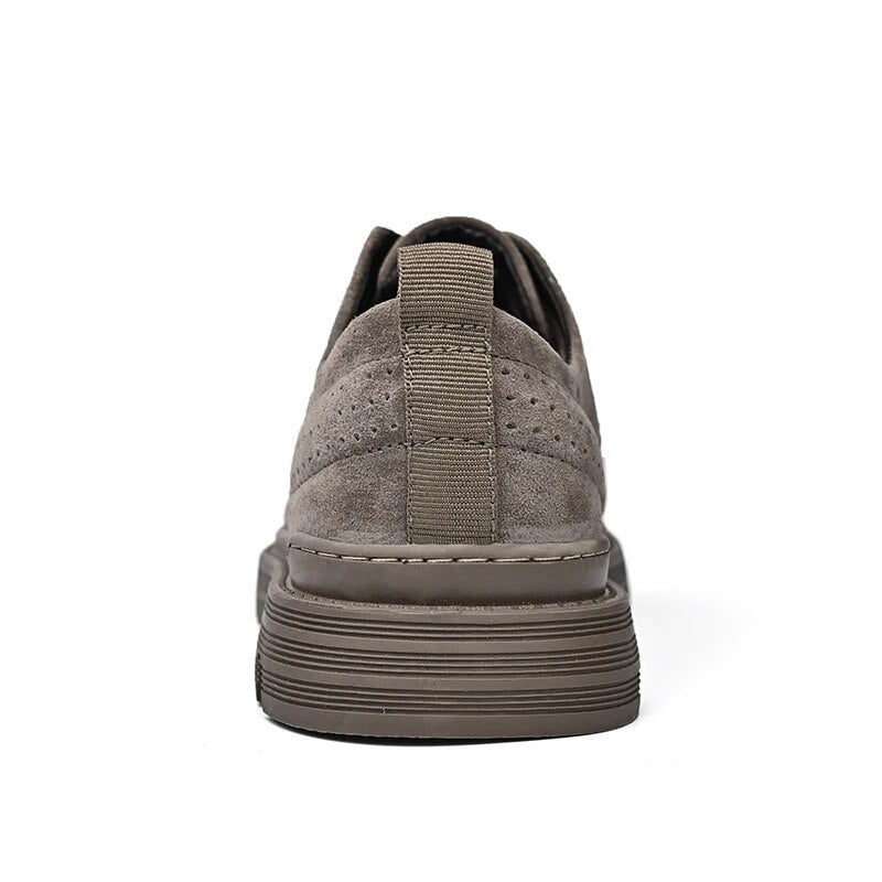 Fudus | Wildleder Derby Schuhe Mit Gestapelter Sohle