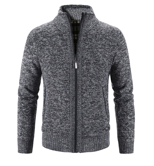 Herren Gestrickte Fleecejacke aus Baumwolle