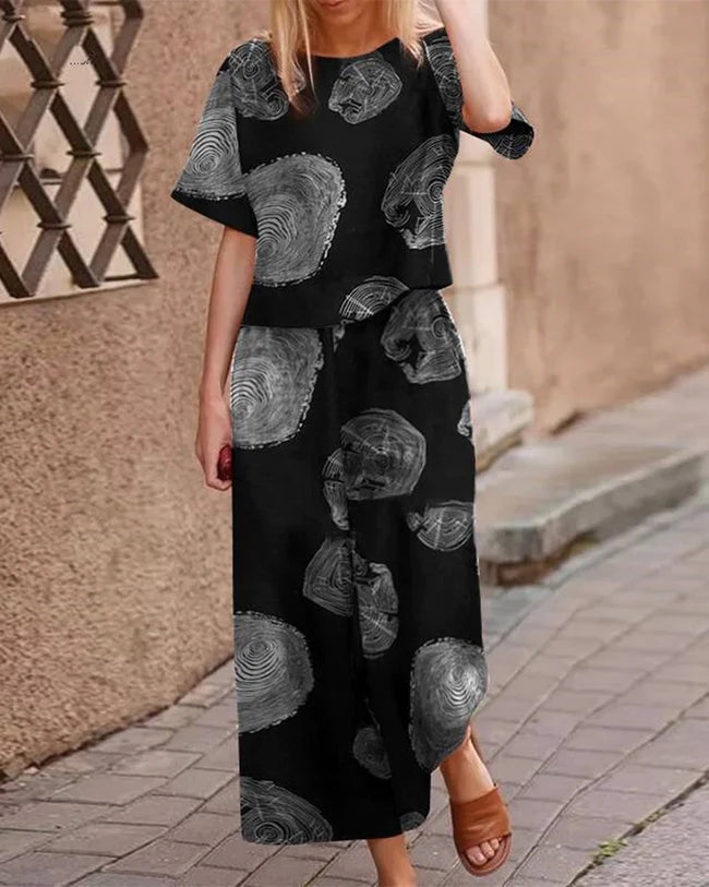 Damen Set 2 Teilig Flattertop Modern Elegant Raffiniert