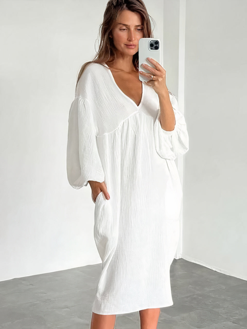 Kleid Lässig Alltag Elegant