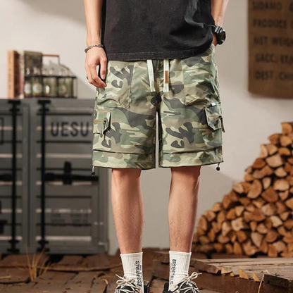 Herren Shorts Cargo Camouflage Muster Lässig Leicht Vielseitig
