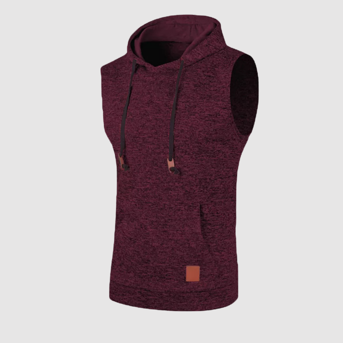 Herren Kapuzenpullover Ärmellos Baumwolle Atmungsaktiv Leicht