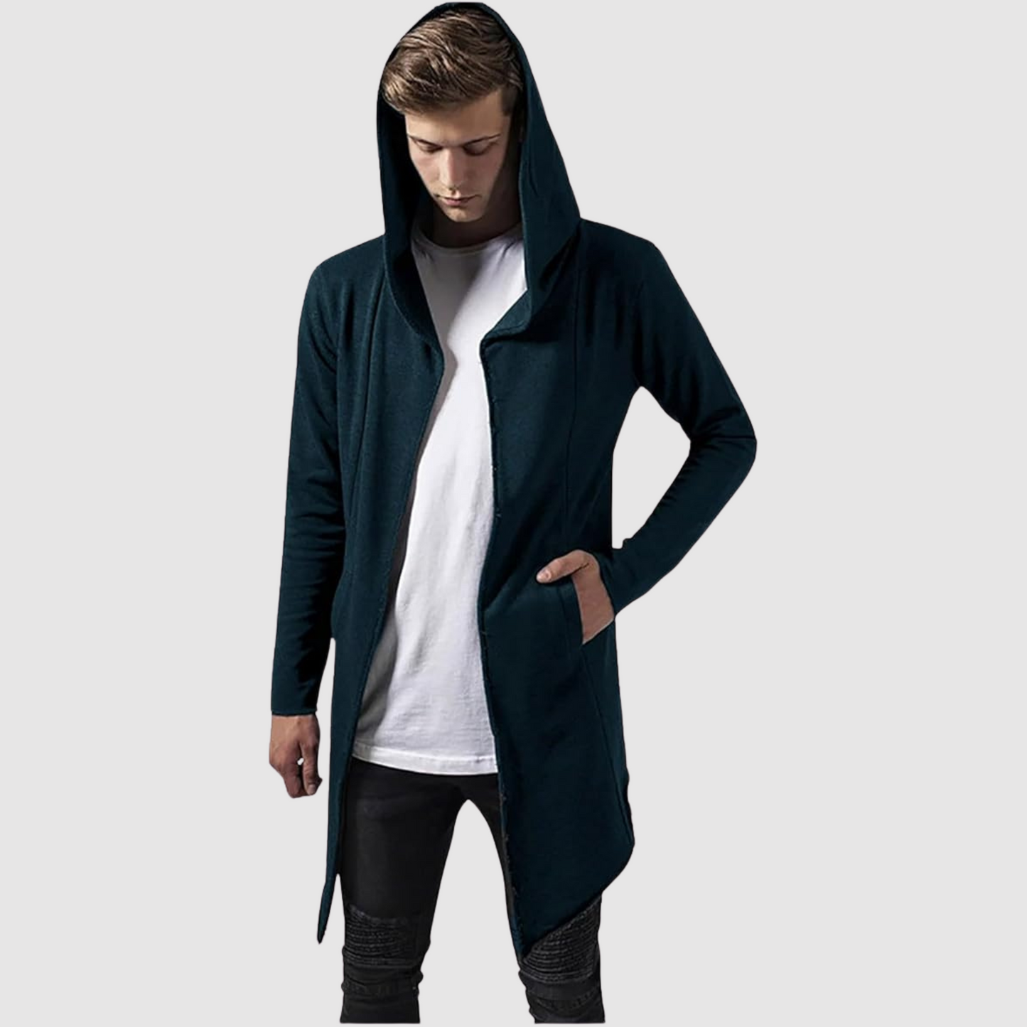 Herren Hoodiejacke mit durchgehendem Reißverschluss