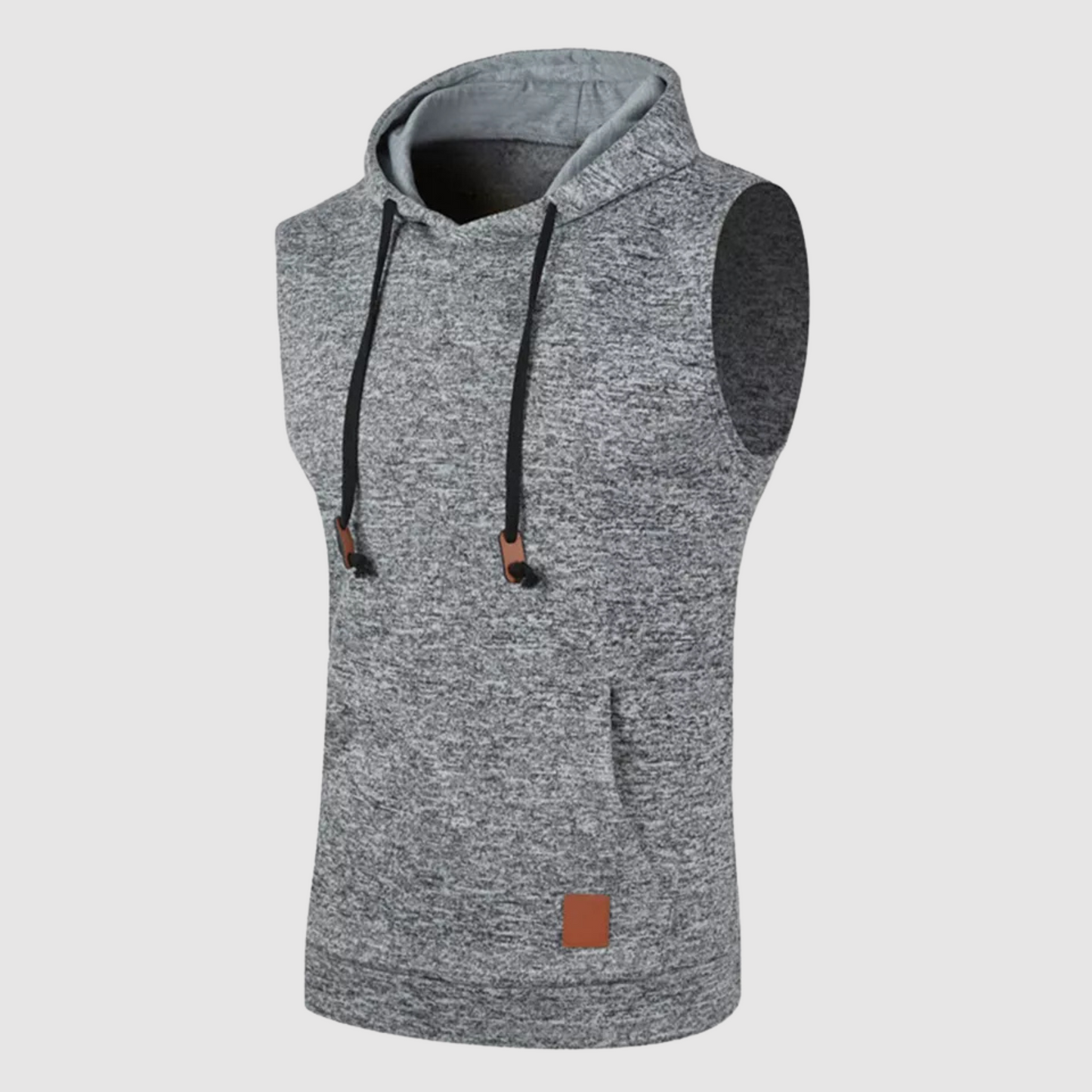 Herren Kapuzenpullover Ärmellos Baumwolle Atmungsaktiv Leicht