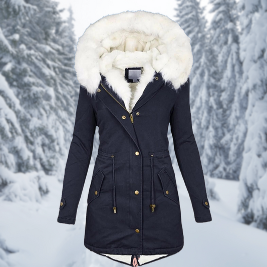 Warme Winterjacke für Damen, mittellang