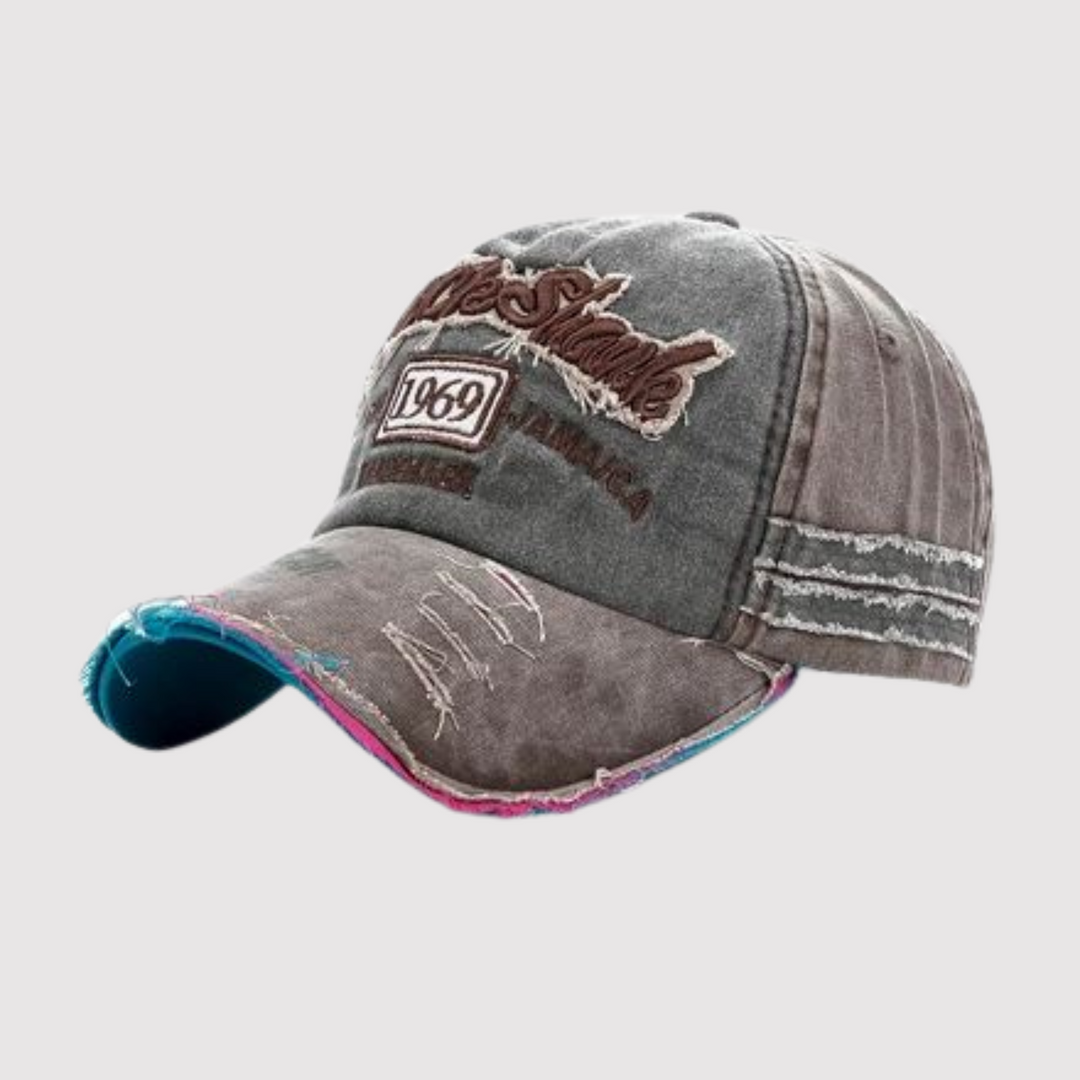 Unisex Streetwear-Mütze Aus Gewaschenem Denim