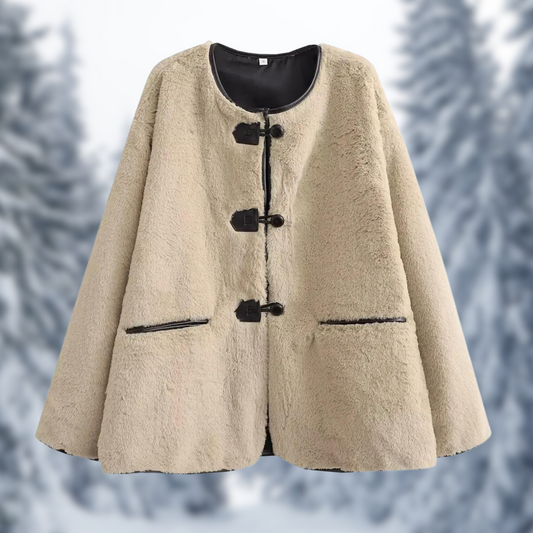 Wintermantel aus Kunstpelzfleece