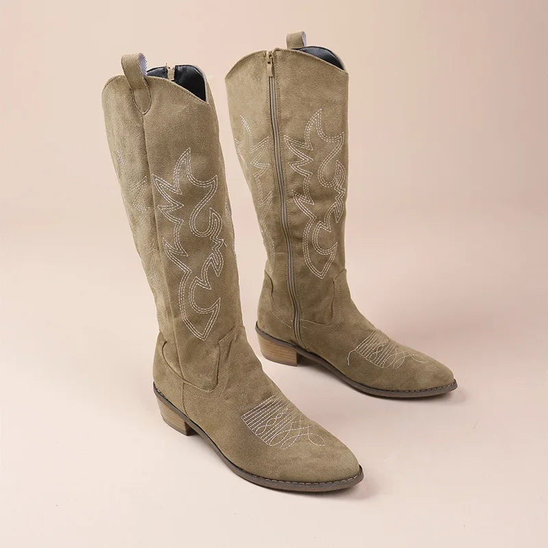 Damen Bestickte Western Cowboy Boots mit Stil