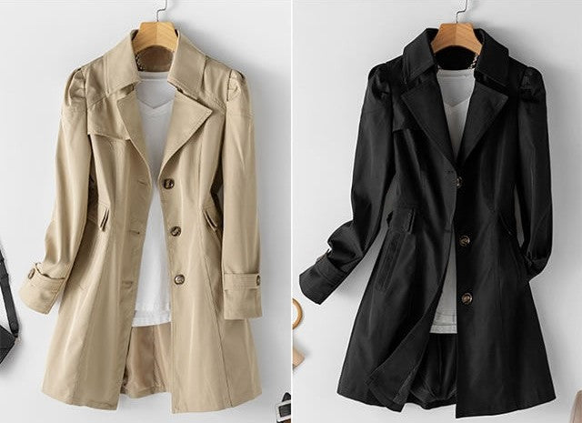 Damen Trenchcoat Mit Modernem Chic Bequem