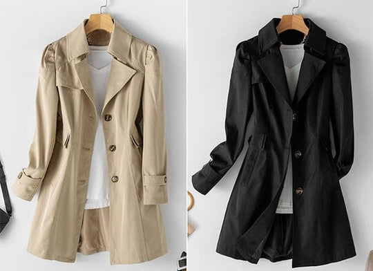 Damen Trenchcoat Mit Modernem Chic Bequem