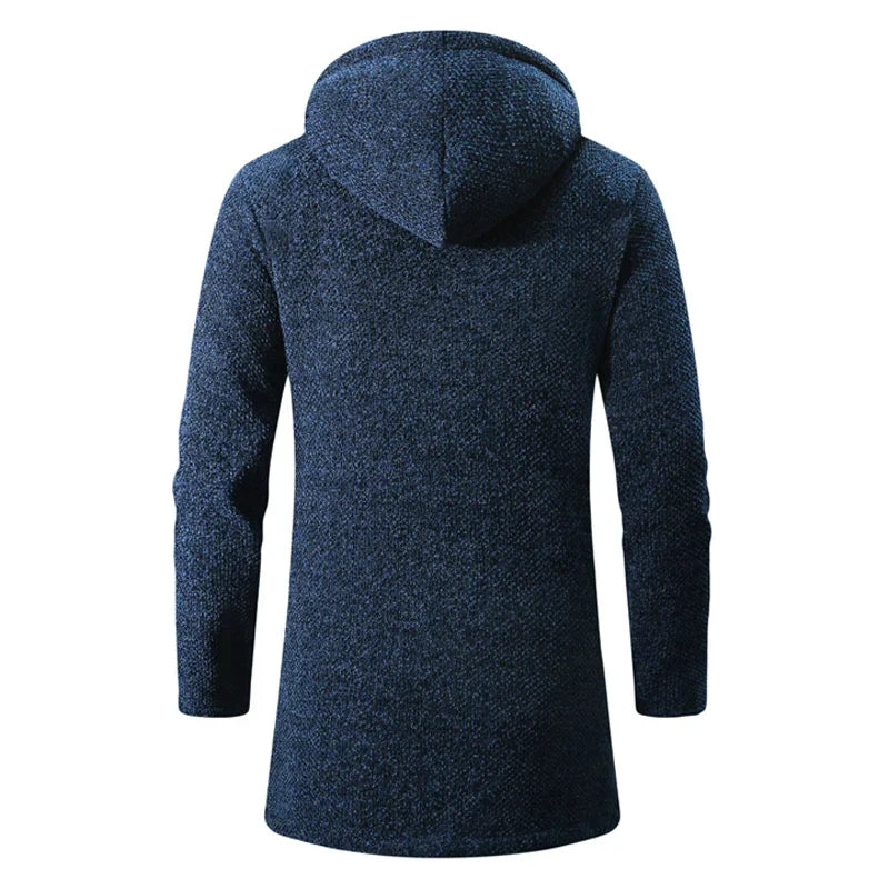 Fudus-Fleece-Cardigan mit Kapuze Rot - Arvid