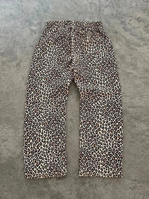 Gepardenmuster Trainingsanzug Auffällig Bequem Modern