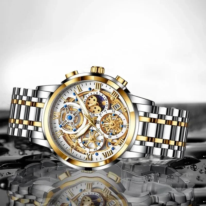 Fudus | Stilvolles Geschäftliches Quartz Herrenarmbanduhr