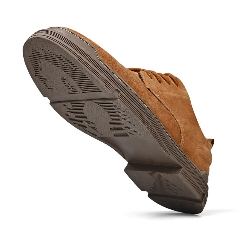 Fudus | Wildleder Derby Schuhe Mit Gestapelter Sohle