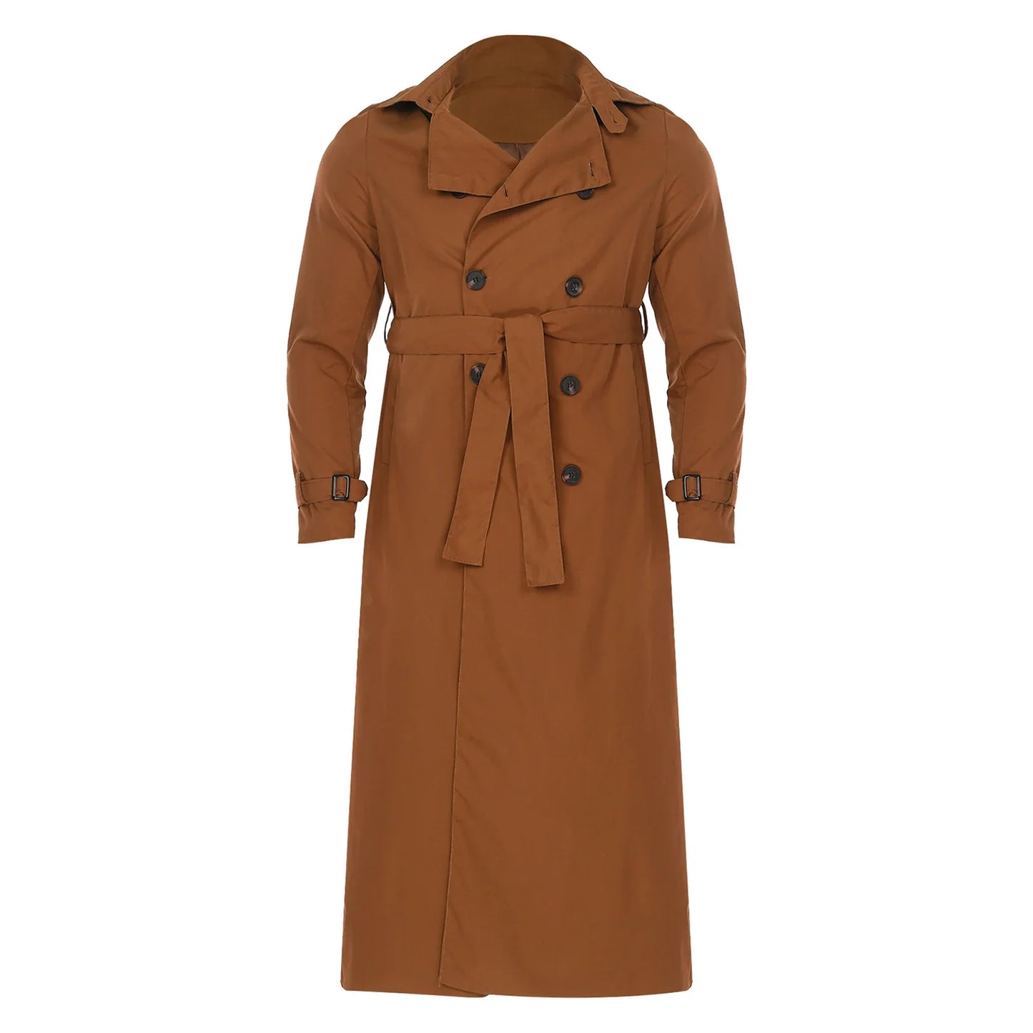 Fudus | Zweireihiger Herren Trenchcoat Mit Gürtel