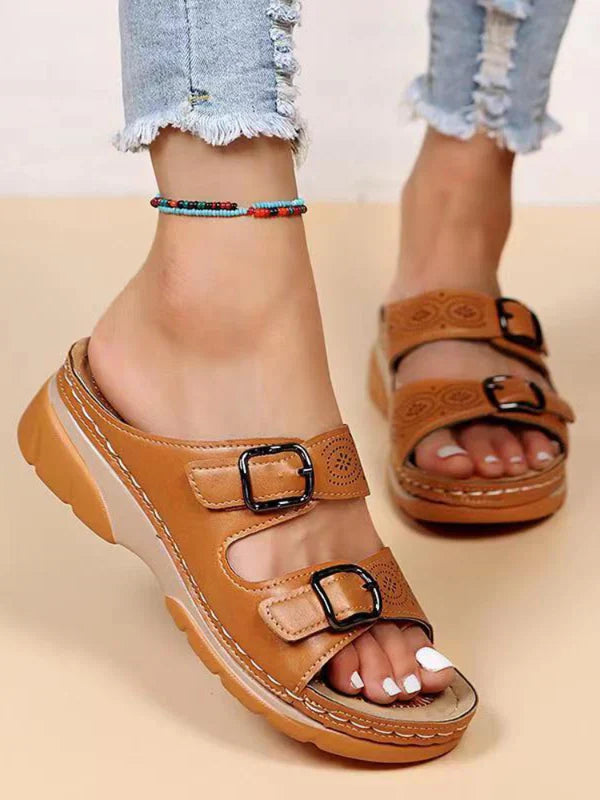 Damen Orthopädische Verstellbare Sandalen Mit Fußstütze