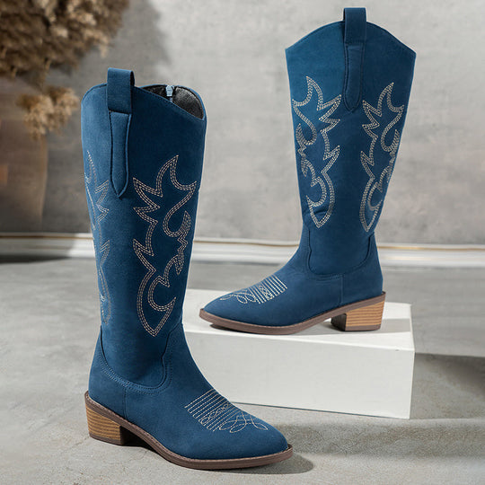 Damen Bestickte Western Cowboy Boots mit Stil