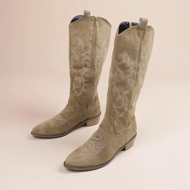 Damen Bestickte Western Cowboy Boots mit Stil