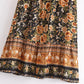 Damen Bohemian Blumen Print Maxi Rock