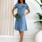 Damen Bequemes Schickes Denim Kleid