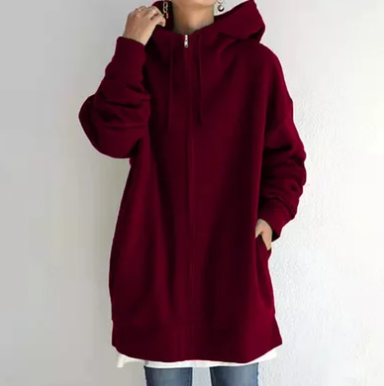 Damen Kapuzenpullover Mit Reißverschluss Für Herbst Und Winter