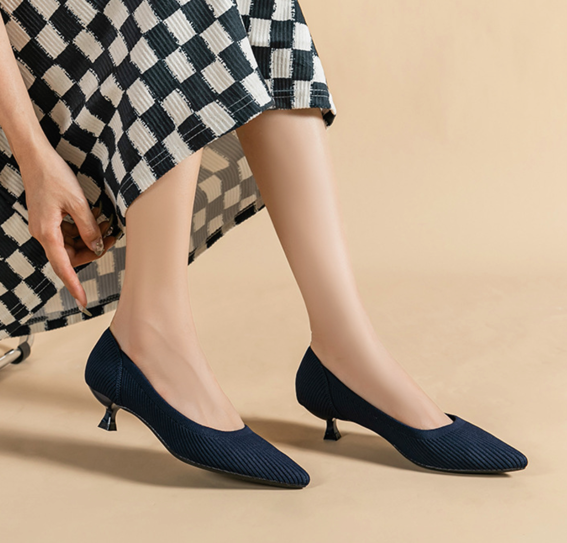 Damen Elegante Kurze Absatzschuhe