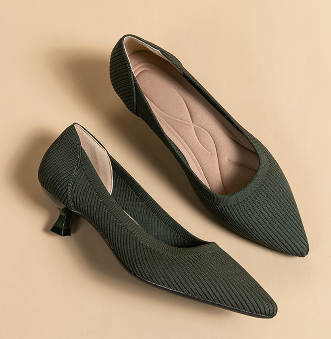 Damen Elegante Kurze Absatzschuhe