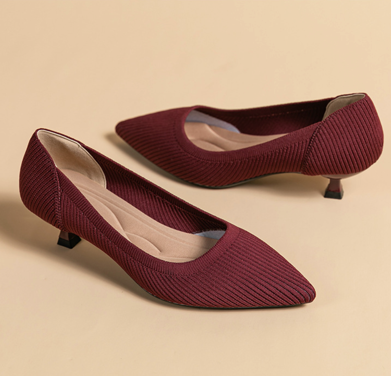 Damen Elegante Kurze Absatzschuhe