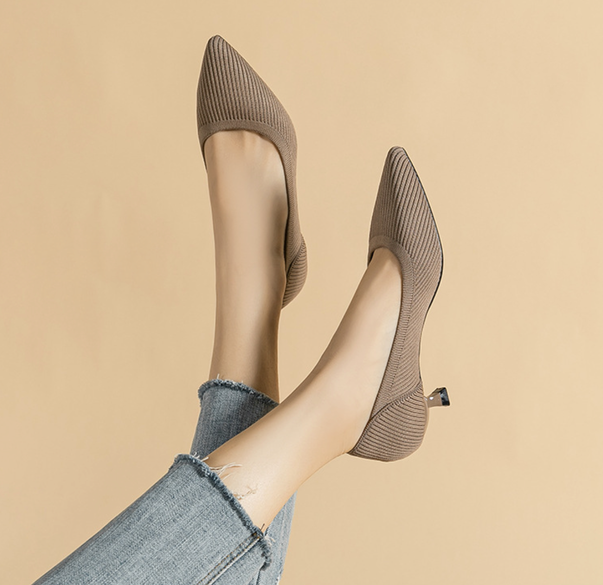 Damen Elegante Kurze Absatzschuhe