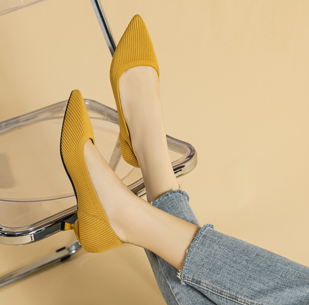 Damen Elegante Kurze Absatzschuhe