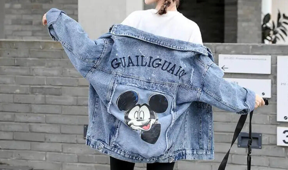 Fudus | Coole Design Jeansjacke Mouse Damen