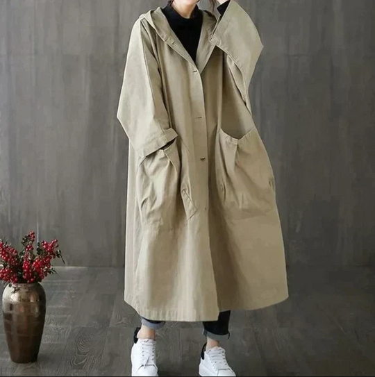 Damen Oversized Trenchcoat Bequem Für Jeden Tag